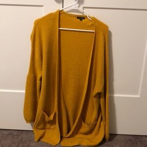 mustard cardigan